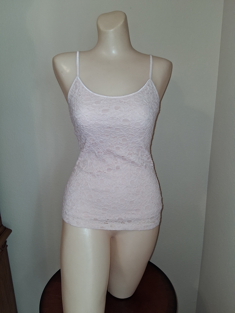Candie's Pale Pink Lace Spaghetti Strap Camisole